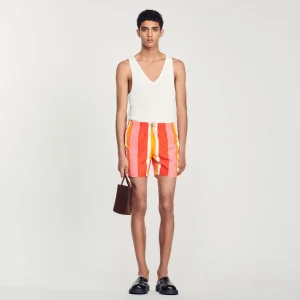 Hot Printed Striped Swim Shorts Men Pants & Shorts