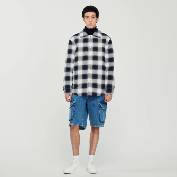 New Quilted Checked Jacket Men Jackets