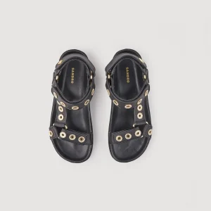 Online Rhinestone Hook-And-Loop Sandals Women Sandals