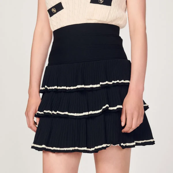 Sale Ruffled Knit Skirt Women Skirts