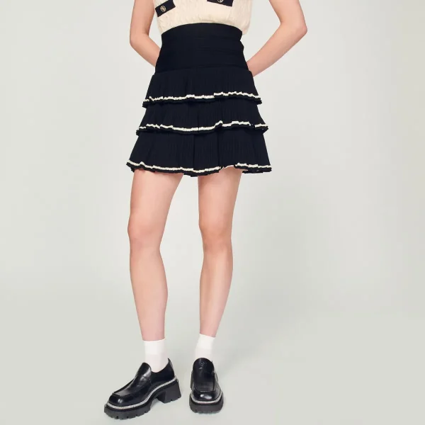 Sale Ruffled Knit Skirt Women Skirts