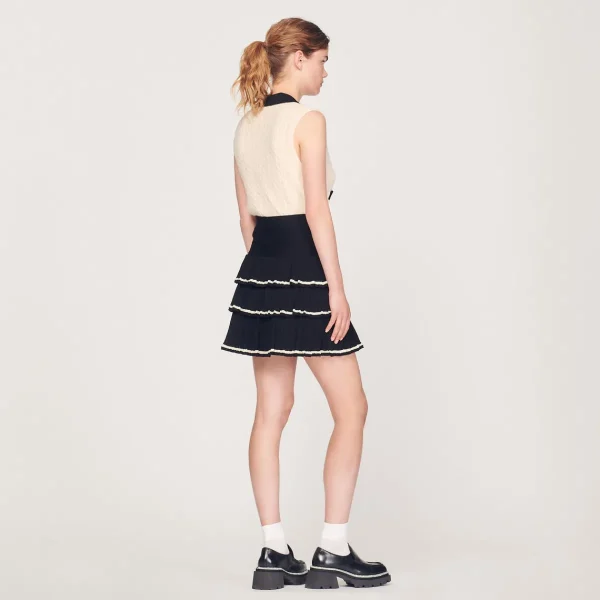 Sale Ruffled Knit Skirt Women Skirts
