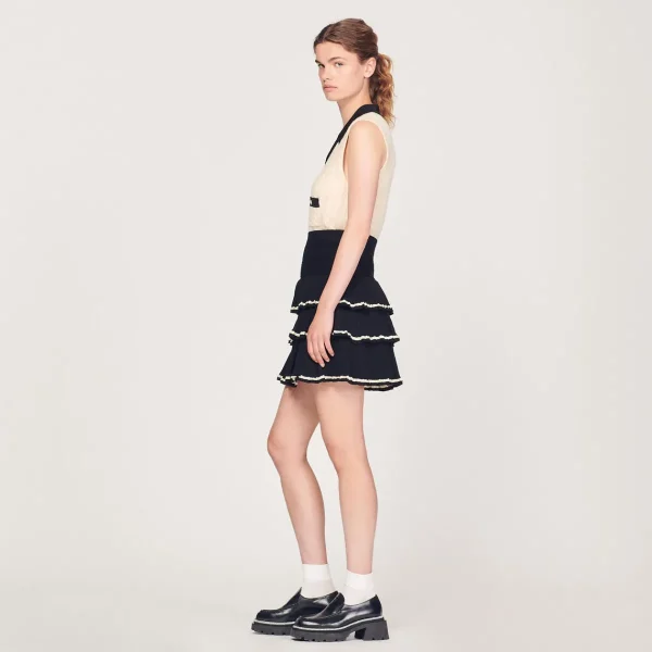 Sale Ruffled Knit Skirt Women Skirts