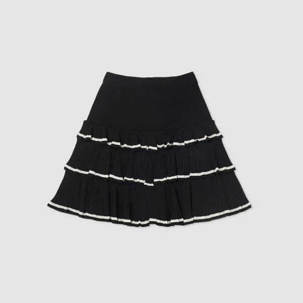 Sale Ruffled Knit Skirt Women Skirts