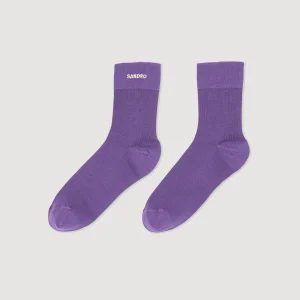 New Sandro Embroidered Socks Women Socks