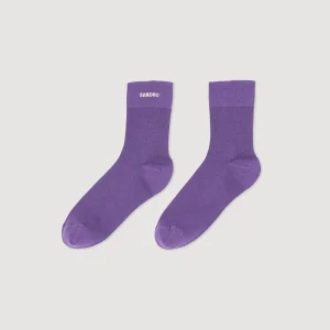 New Sandro Embroidered Socks Women Socks