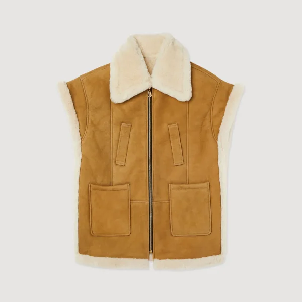 New Sheepskin Vest Women Coats