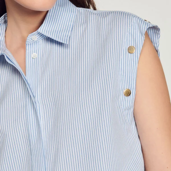 Flash Sale Shirt With Detachable Sleeves Women Tops & Shirts