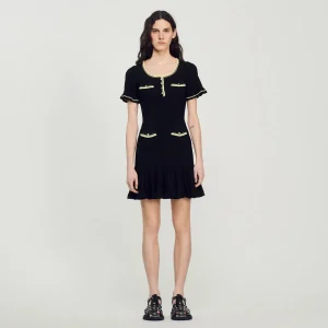 Sale Short Dress With Buttons Women Dresses