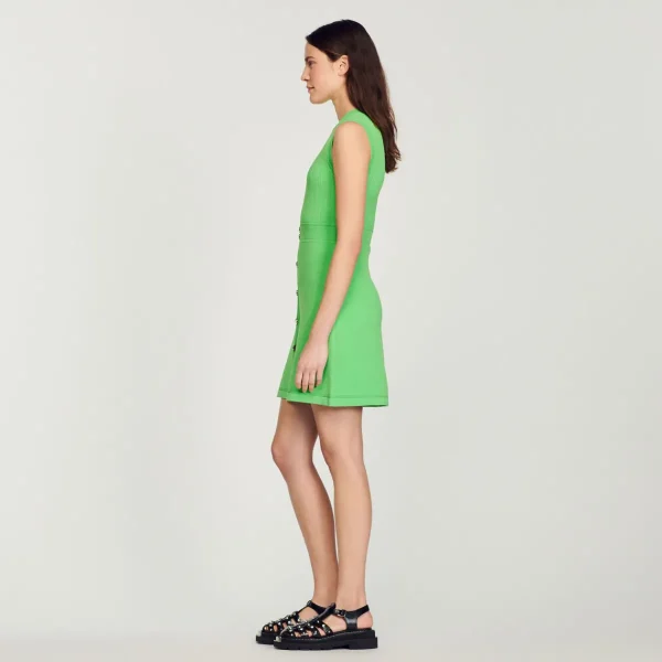 Sale Short Dress With Buttons Women Dresses