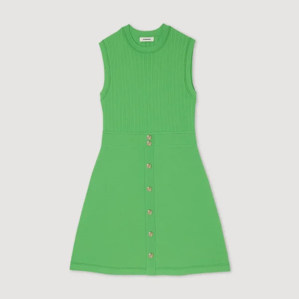 Sale Short Dress With Buttons Women Dresses