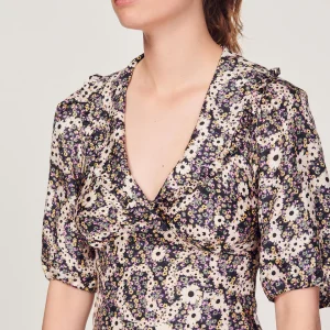 Flash Sale Short Dress With Floral Paisley Print Women Dresses