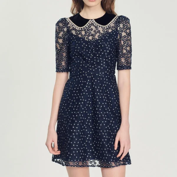 Fashion Short Dress With Peter Pan Collar Women Dresses