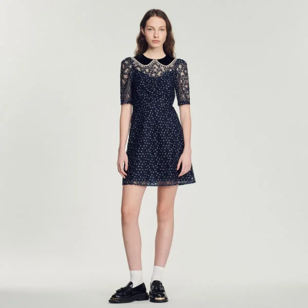 Fashion Short Dress With Peter Pan Collar Women Dresses