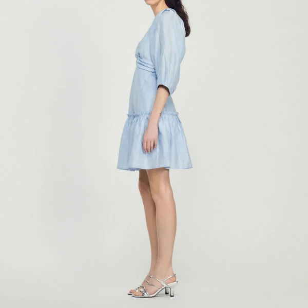 Outlet Short Gathered Dress Women Dresses