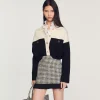 Discount Short Houndstooth Tweed Skirt Women Skirts