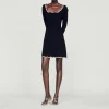 Sale Short Knit Crystal-Embellished Dress Women Dresses