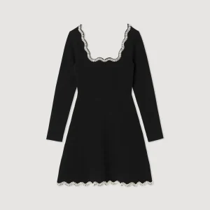 Sale Short Knit Crystal-Embellished Dress Women Dresses