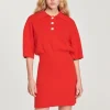 Outlet Short Knitted Polo Dress Women Dresses