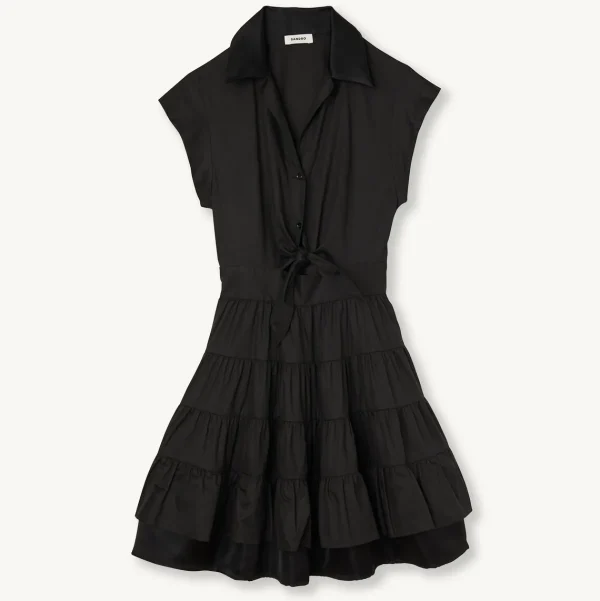 Outlet Short Ruffled Dress Women Dresses