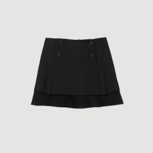 Flash Sale Short Skirt With Pleated Effect Women Matching Sets