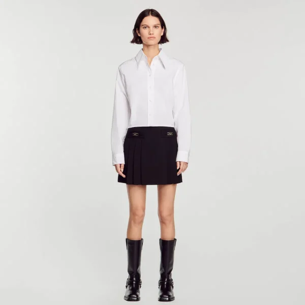 Fashion Short Skirt With Stitched Pleats Women Skirts