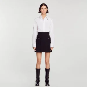 Fashion Short Skirt With Stitched Pleats Women Skirts