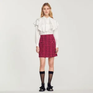 Store Short Tweed Skirt Women Matching Sets