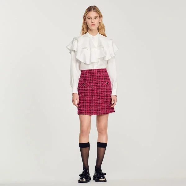 Store Short Tweed Skirt Women Matching Sets