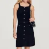 Outlet Sleeveless Velvet-Effect Dress Women Dresses