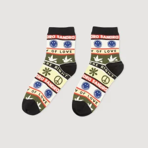 Outlet Smiley Knit Socks Women Socks