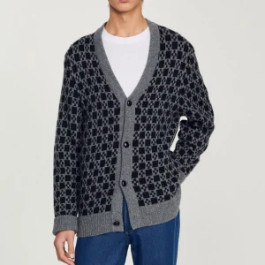 Online Square Cross Cardigan Men Sweaters & Cardigans