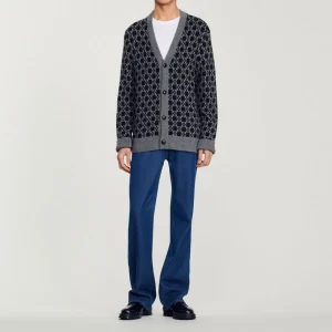 Online Square Cross Cardigan Men Sweaters & Cardigans