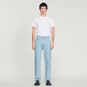 Outlet Straight-Cut Jeans Men Jeans