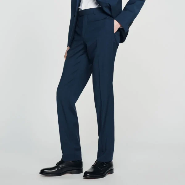 Best Sale Stretch Wool Suit Trousers Men Suits & Blazers