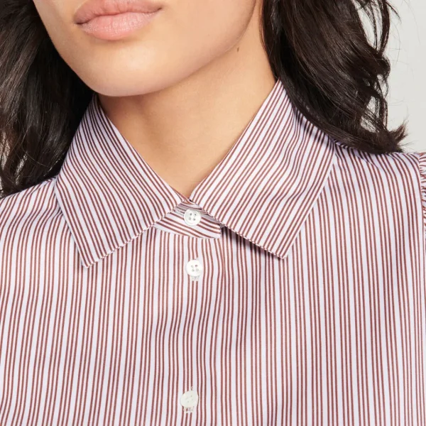 Shop Striped Shirt With Full Sleeves Women Tops & Shirts