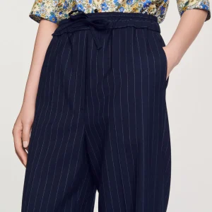 Online Striped Wide-Leg Pants Women Matching Sets