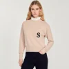 Shop Sweater With Contrasting Ruffled Collar Women Sweaters & Cardigans