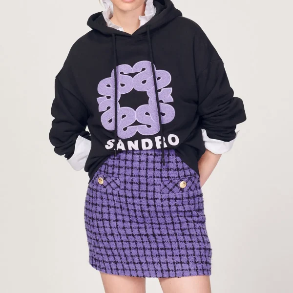 Clearance Sweatshirt With Contrasting Sandro Motif Women Sweaters & Cardigans