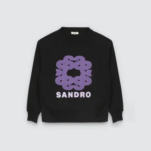 Clearance Sweatshirt With Contrasting Sandro Motif Women Sweaters & Cardigans