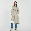 Flash Sale Trench Coat With Pleated Back Women Coats