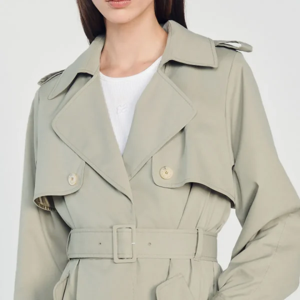 Flash Sale Trench Coat With Pleated Back Women Coats