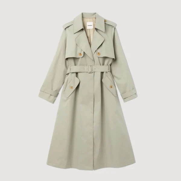 Flash Sale Trench Coat With Pleated Back Women Coats