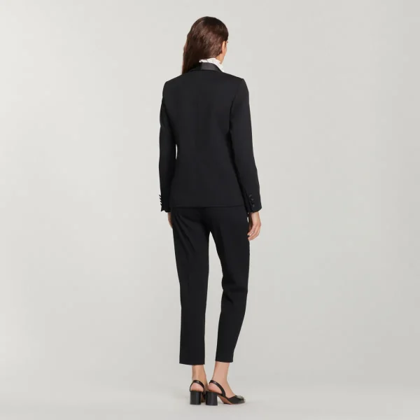 New Tuxedo Jacket With Satin Inset Women Jackets & Blazers