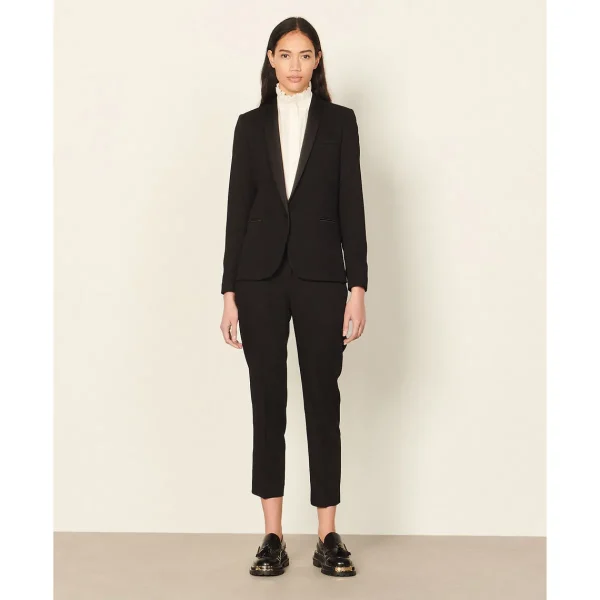 New Tuxedo Jacket With Satin Inset Women Jackets & Blazers