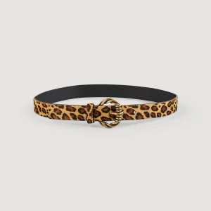 Sale Wide Leather Leopard Print Belt Women Belts