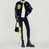 Shop Wool And Leather Varsity Jacket Women Jackets & Blazers