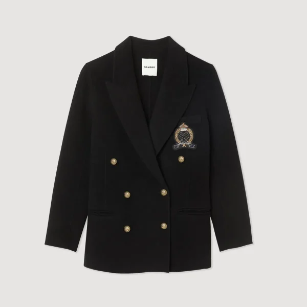 Flash Sale Wool Blazer With A Patch Women Coats