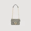 Shop Yza Tweed Houndstooth Bag Women Pouches & Handbags